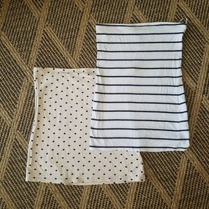 H&M Polka Dot and Stripe Tube Top